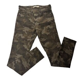 Levi's Jeans 311 Shaping Skinny Womens 28 Camo Green Brown Cotton Stretch Denim